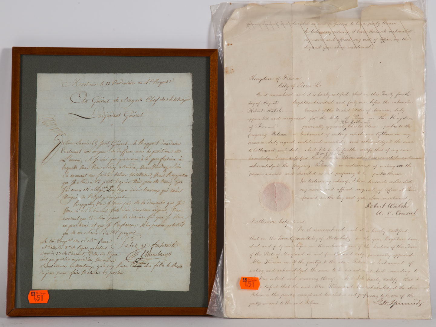 Appraisal: French Revolution Military letter a letter dated at Montceaux Vendemiaire