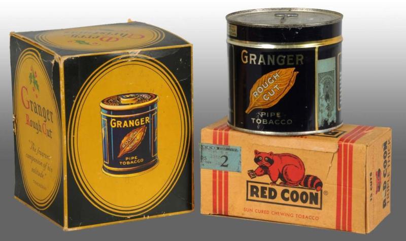 Appraisal: Lot of Tobacco Containers Description Includes two Granger and one