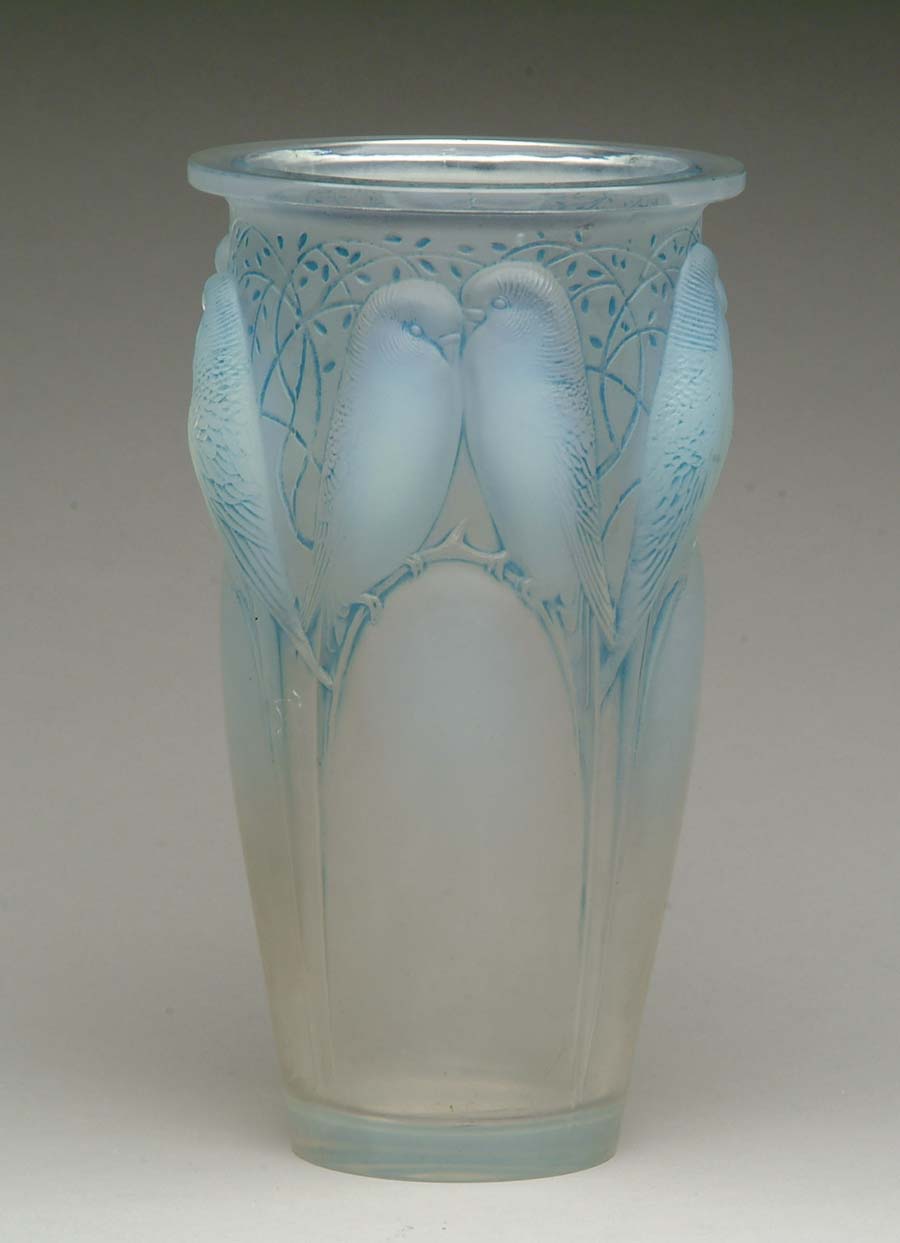 Appraisal: LALIQUE CEYLON VASE Very beautiful Lalique vase is surrounded by