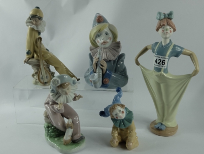 Appraisal: A collection of Nao figures to include Wandering Minstrel missing