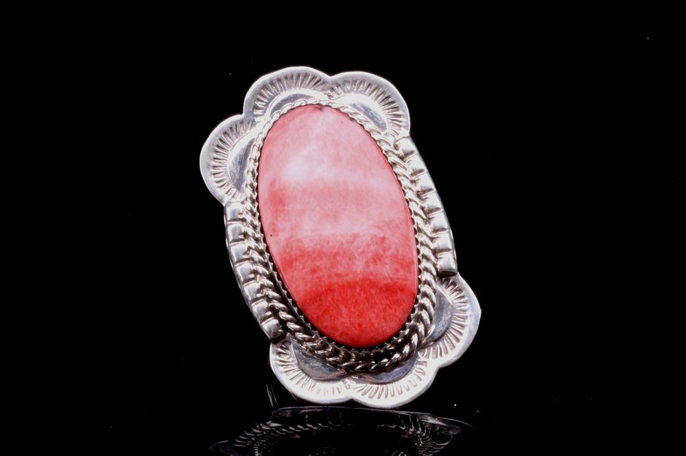 Appraisal: Navajo Sterling Silver Salmon Carnelian Ring Featured in this lot