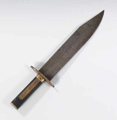 Appraisal: Marked Hicks Bowie Knife Cleveland Ohio Steel blade with wood