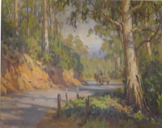 Appraisal: WILLIAM ROWELL ON THE COUNTRY TRACK OIL ON CANVAS x