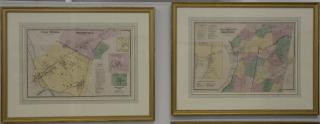 Appraisal: Five framed maps of New York and Vicinity by Beers