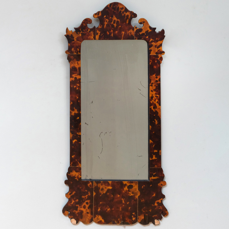 Appraisal: Flemish Baroque Style Faux Tortoiseshell Painted Mirror x in Condition