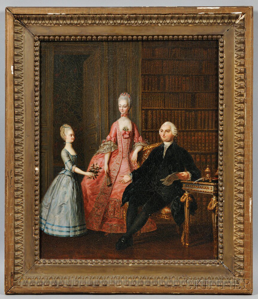 Appraisal: Attributed to Alexander Roslin Swedish - Portrait Group thought to