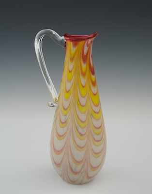 Appraisal: A Mid Century Modern Blown Glass Pitcher by Mario Sandon