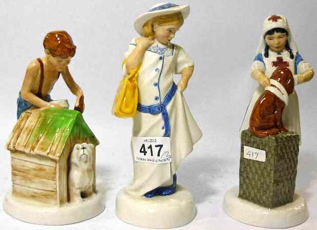 Appraisal: Royal Doulton Figures from the Childhood Days Series Dressing Up