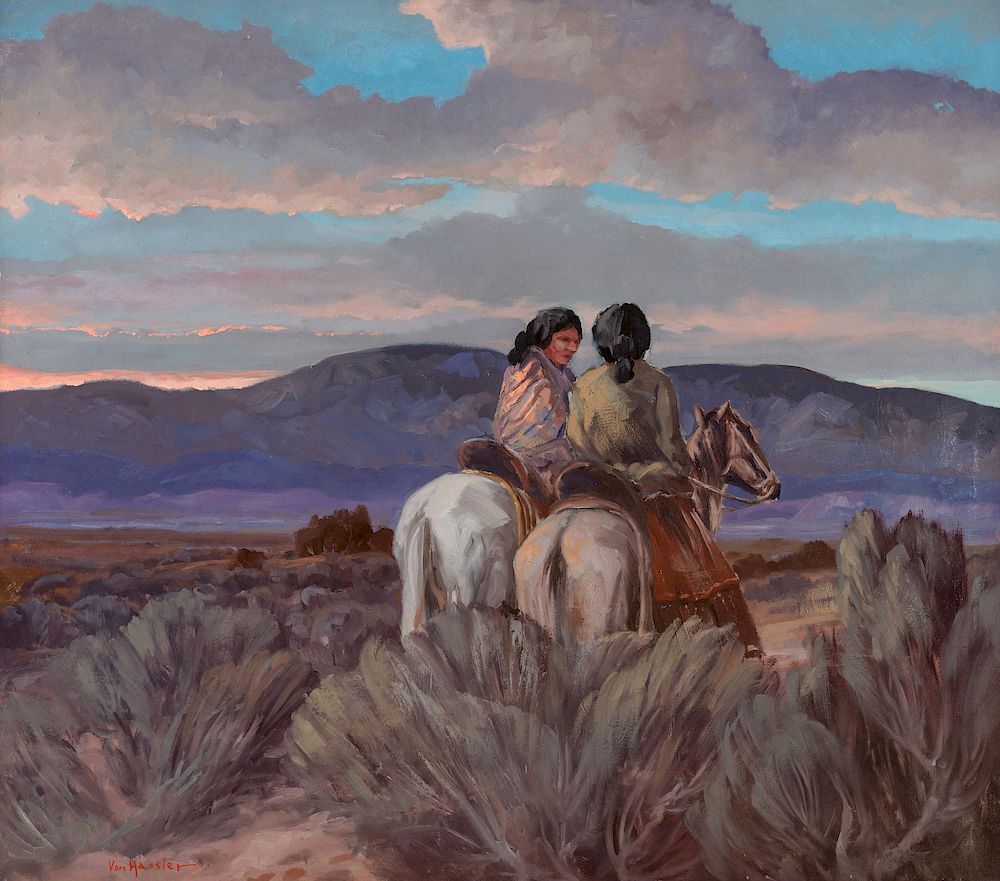 Appraisal: Carl Von Hassler - Sagebrush Riders West of Taos Exclusive