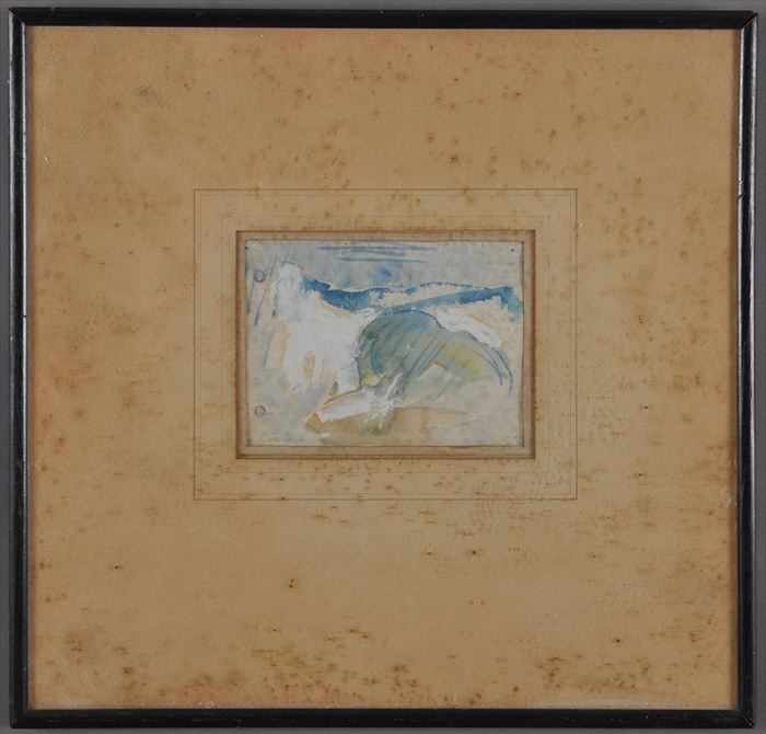 Appraisal: WILLIAM CARRIGAN - THREE SKY AND SEA SKETCHES Watercolor on