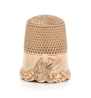 Appraisal: An American -Karat Yellow Gold Thimble Ketcham McDougall New York