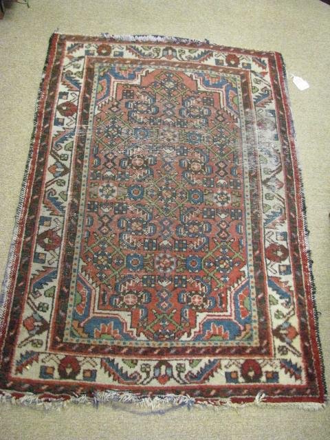 Appraisal: Wool oriental hand woven area rug ' long by '