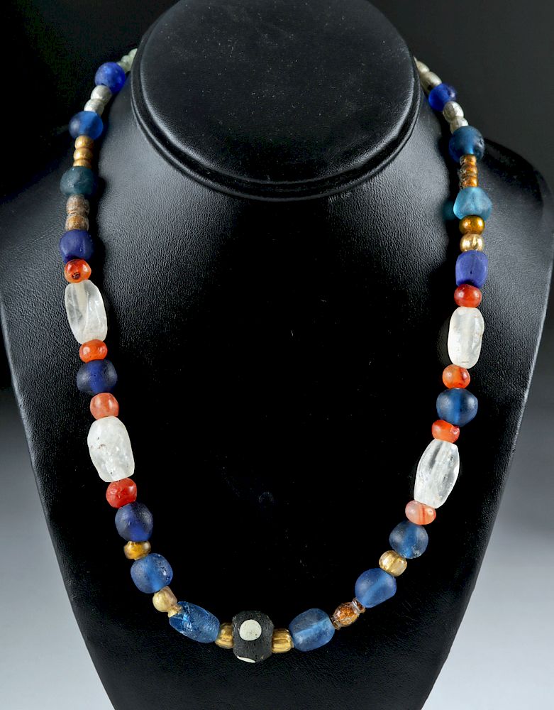 Appraisal: Necklace Roman Phoenician Glass Crystal Carnelian Originally Listed At Classical