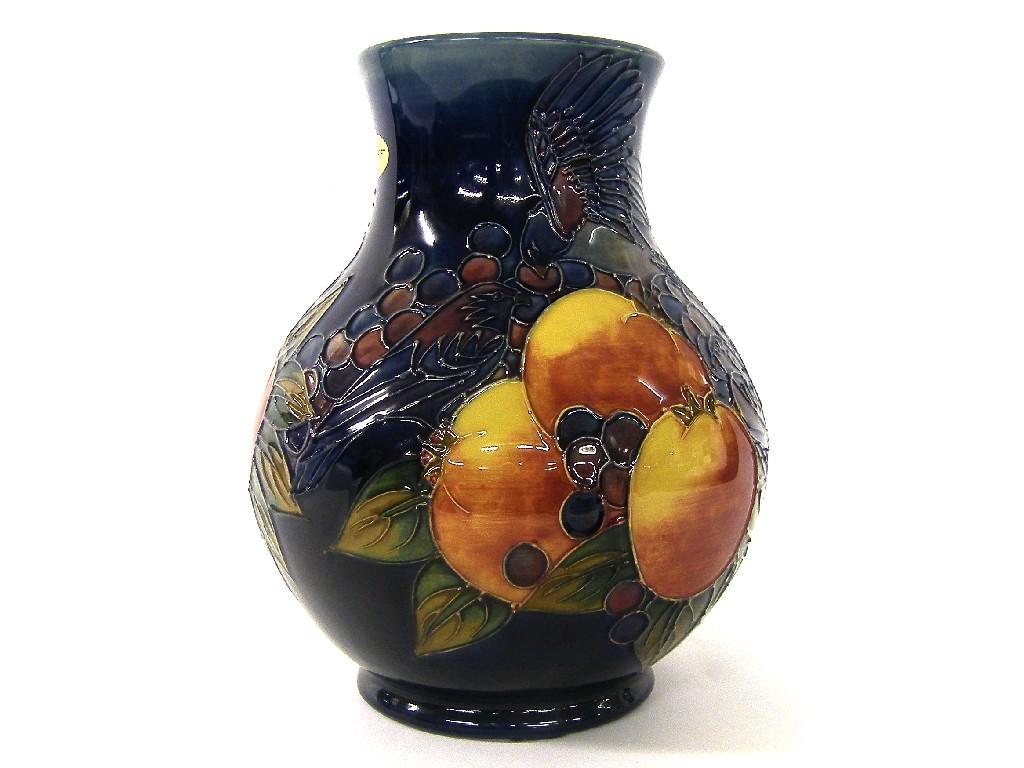 Appraisal: Modern Moorcroft 'Finch Blue' ovoid vase circa high