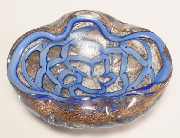 Appraisal: Barovier Toso Pezzi unici di Prova art glass dish Blue