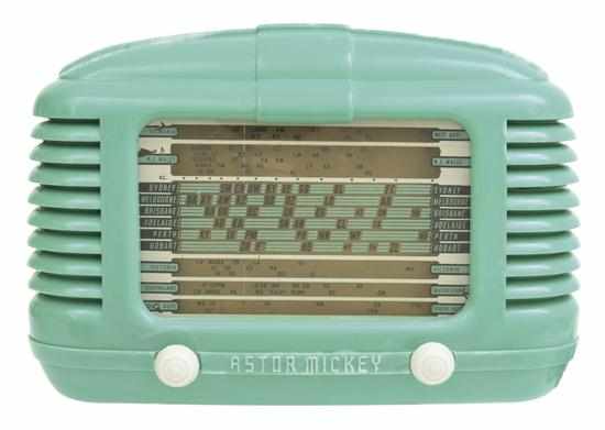 Appraisal: RARE TURQUOISE ASTOR MICKEY RADIO Australian circa - turquoise case