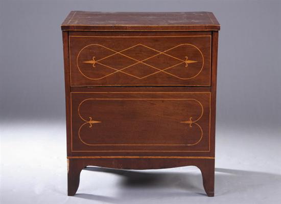 Appraisal: ENGLISH REGENCY MAHOGANY CLOSE STOOL early th century String-inlaid faux-drawer