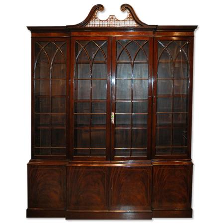 Appraisal: George III Style Breakfront Bookcase Cabinet Estimate -