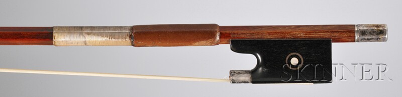 Appraisal: French Silver-mounted Violin Bow the octagonal stick stamped SILVESTRE MAUCOTEL