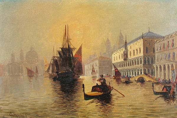 Appraisal: Italian School late th century A view of a Venetian