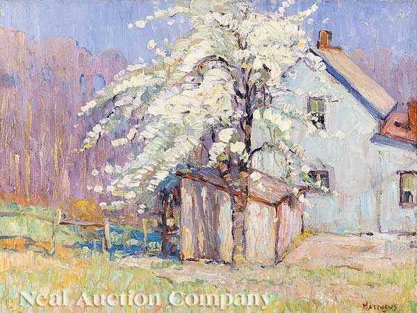 Appraisal: William F Matthews American Missouri - The Homestead oil on