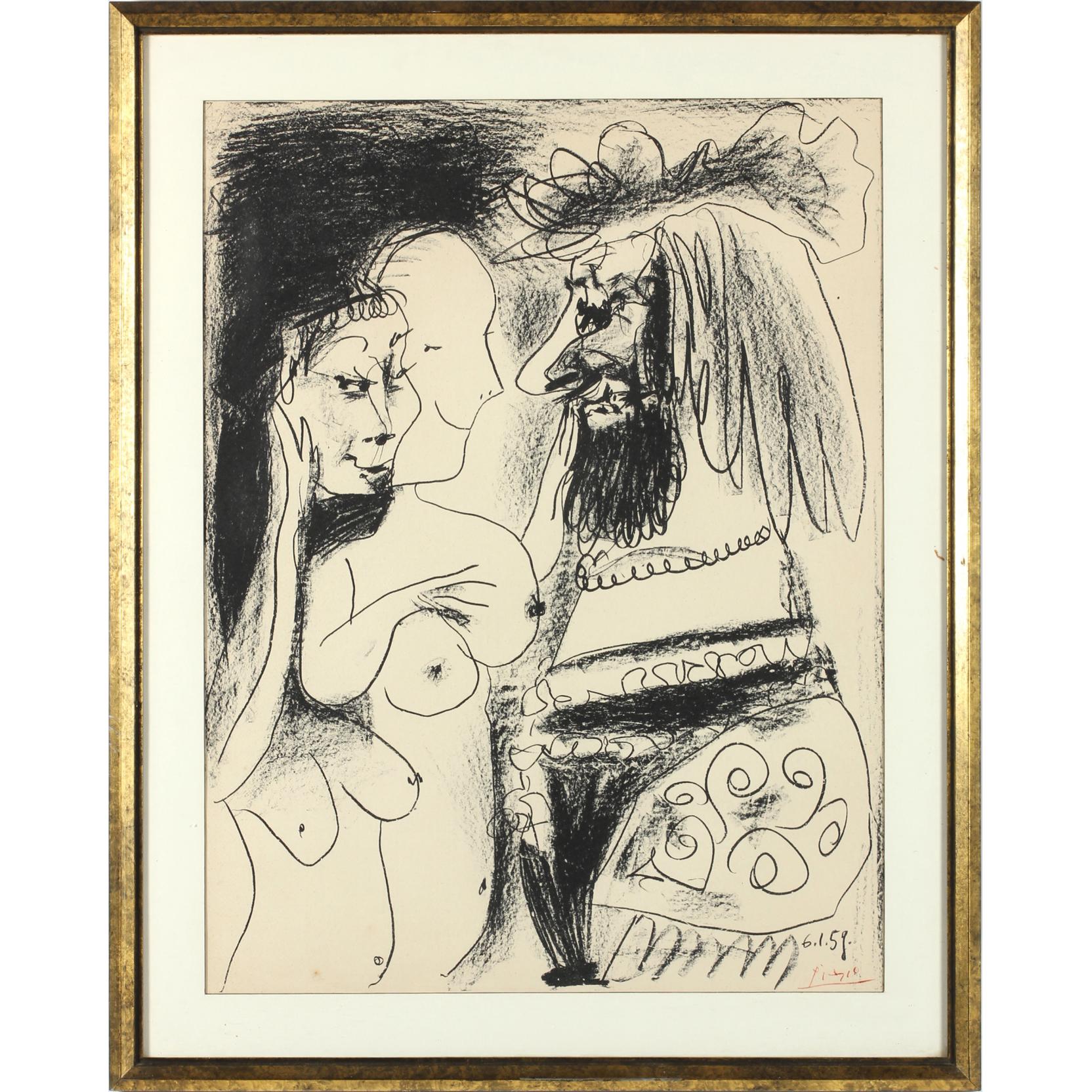 Appraisal: after Pablo Picasso - lithograph on Arches paper with Mourlot