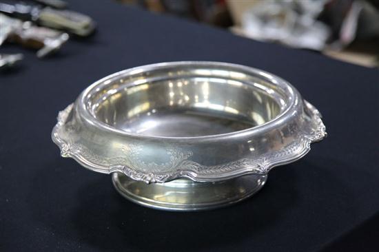 Appraisal: STERLING SILVER BOWL Footed bowl having a folded and shaped