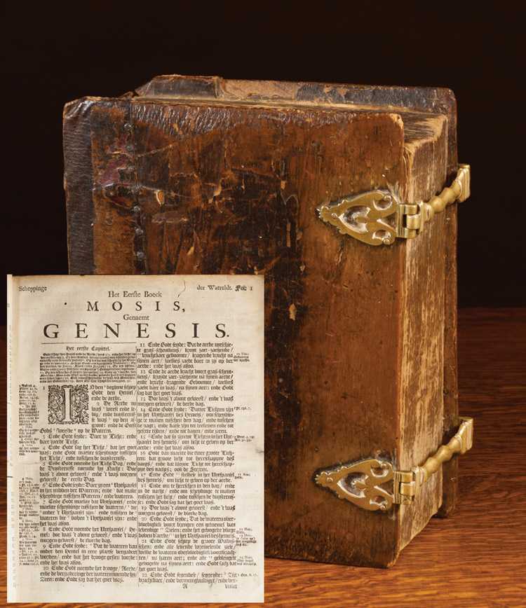 Appraisal: EARLY TH CENTURY DUTCH BIBLE Staten Generael originally published a