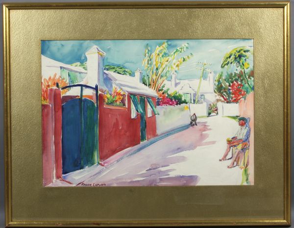 Appraisal: Frank Carson untitled watercolor on paper frame image x Good