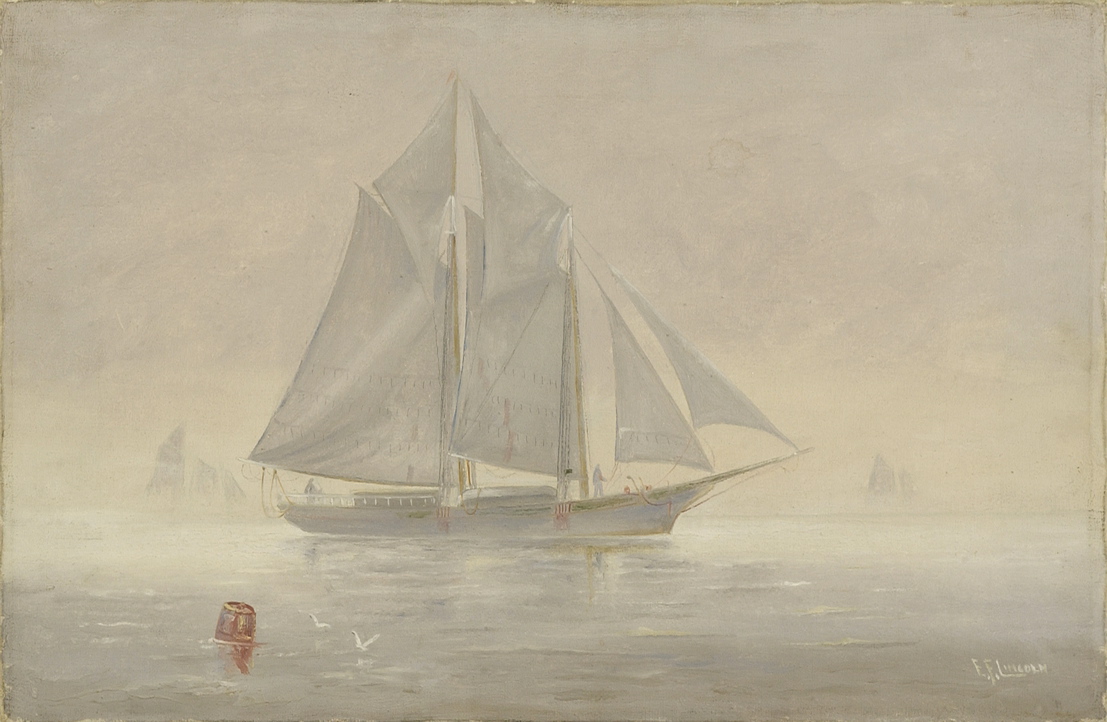 Appraisal: EPHRAIM FRANK LINCOLNCape Cod th CenturyPortrait of a two-masted schooner