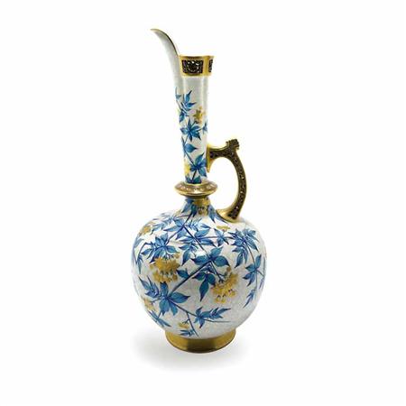 Appraisal: Royal Worcester Enameled Porcelain Ewer Estimate -