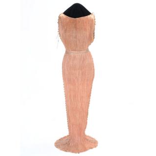 Appraisal: Mariano Fortuny Delphos Dress in SAlmon Pleated Silk Mariano Fortuny