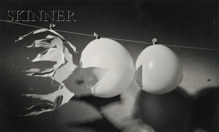 Appraisal: Harold Eugene Edgerton American - Bullet Through Balloons Signed HAROLD