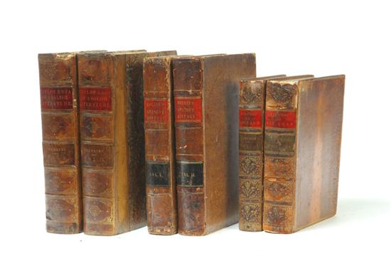 Appraisal: SIX LEATHERBOUND VOLUMES Charles Rollin The Ancient History of the