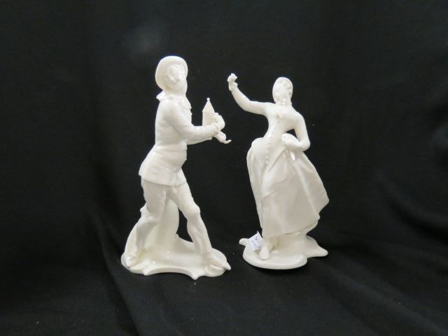 Appraisal: Pair of Nymphenburg Porcelain Figurine ofyoung man woman excellent