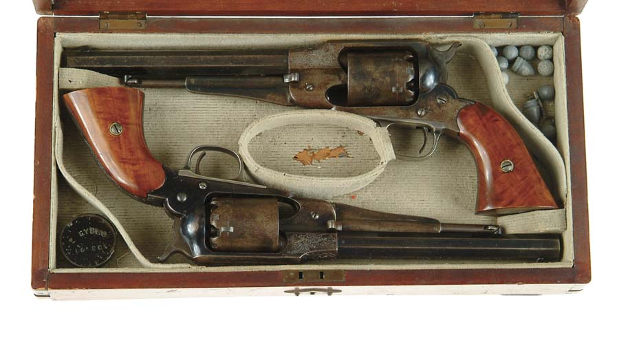 Appraisal: TWO CASED REMINGTON NEW MODEL ARMY REVOLVERS Cal SN Both