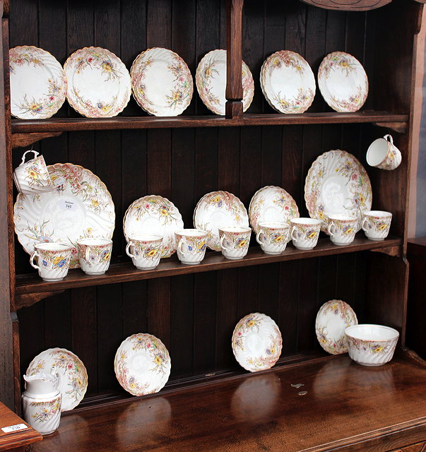 Appraisal: A PIECE VICTORIAN PART TEA SET consisting of plates side