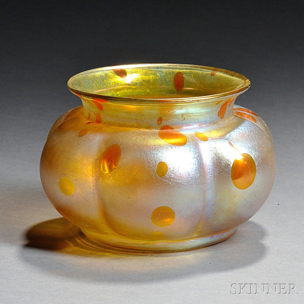 Appraisal: Art Glass Vase Probably Loetz Europe early th century Gold