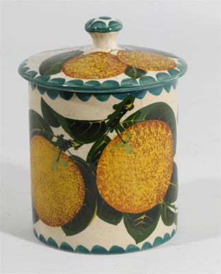 Appraisal: Oranges' a Wemyss Pottery preserve and cover painted in colours