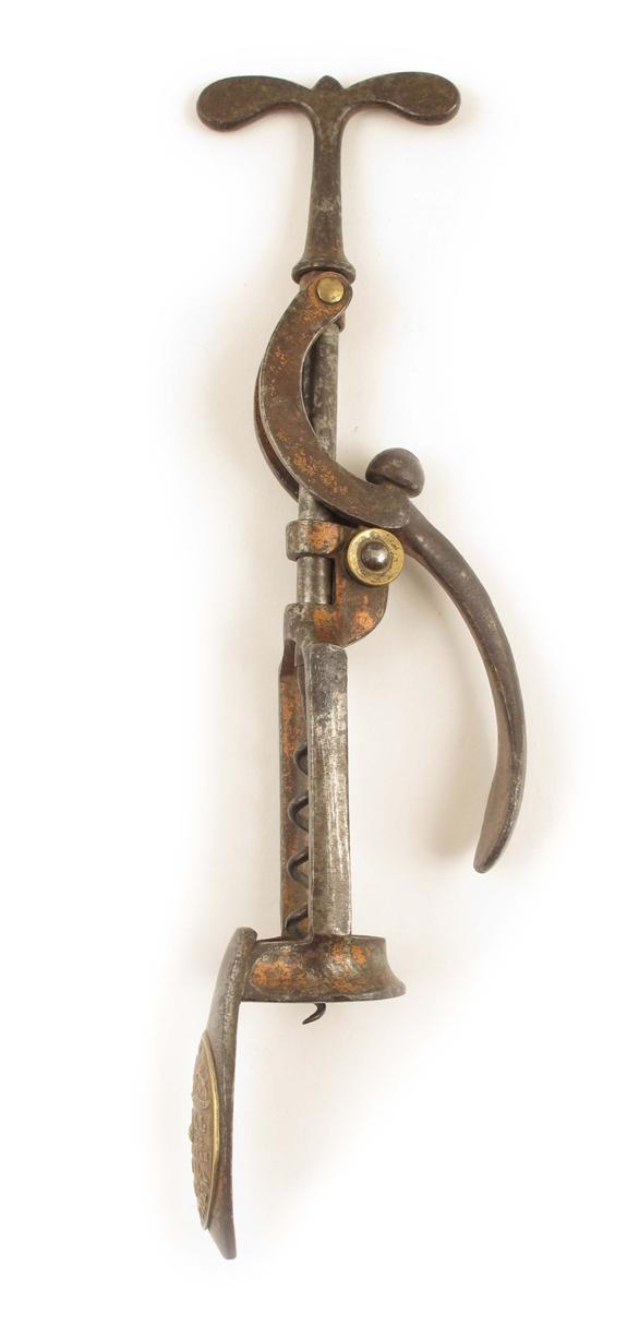 Appraisal: A Charles Hull Patent Royal Club single lever corkscrew