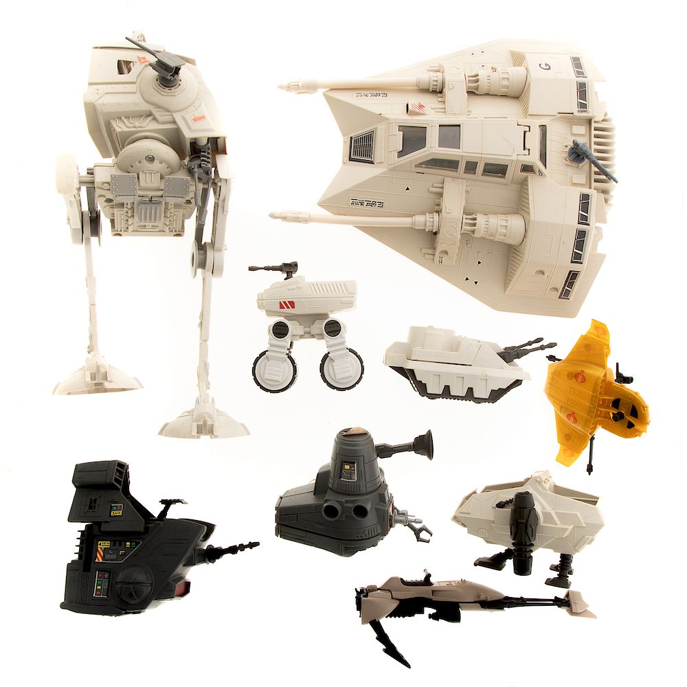 Appraisal: Nine Assorted Star Wars Vehicles Some probably lacking parts