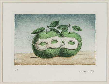 Appraisal: After Rene Magritte - LE PRETRE MARIE Color etching and