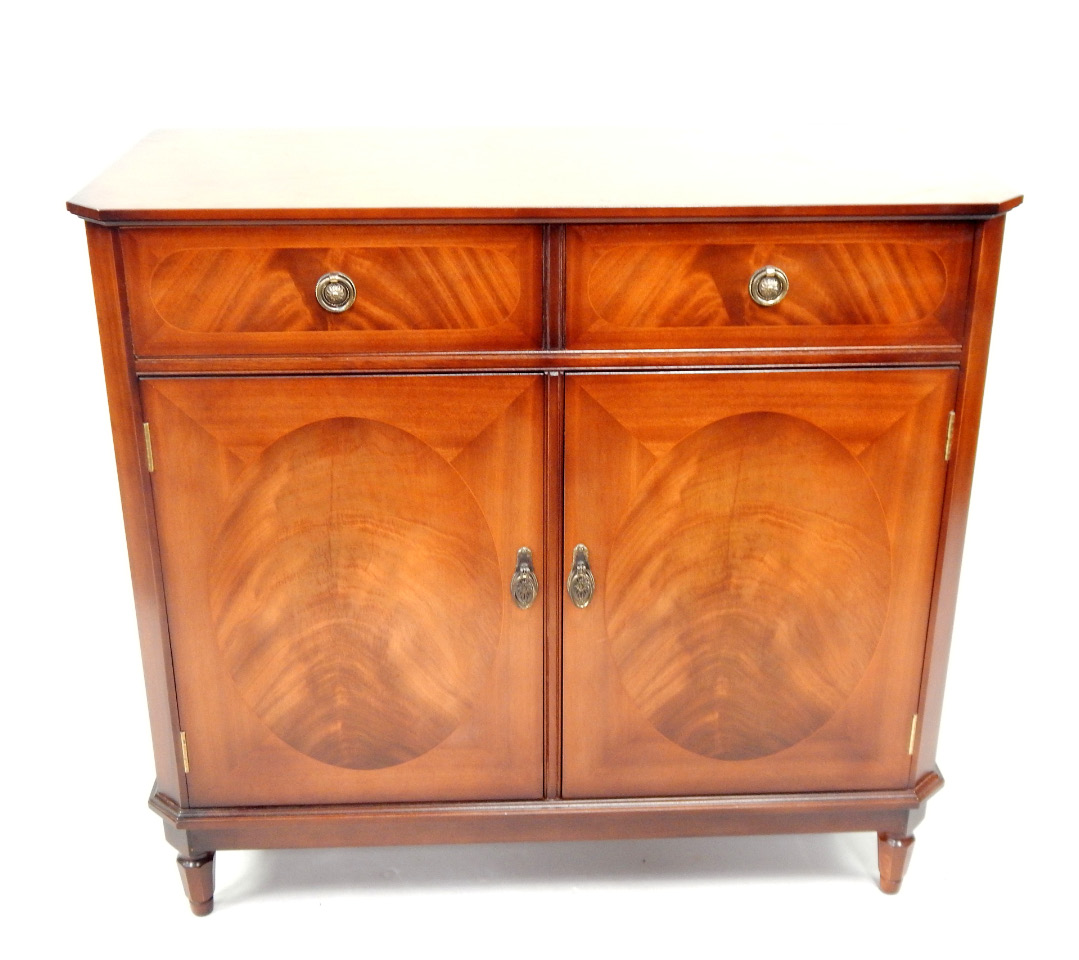 Appraisal: A Strongbow mahogany sideboard fitted with two drawers and cupboards