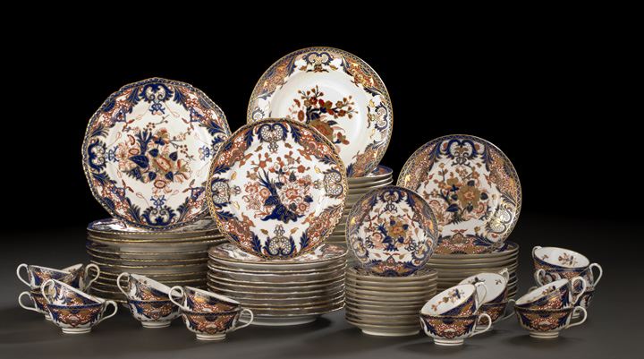 Appraisal: Sumptuous Seventy-Nine-Piece Assembled Crown Derby Old Japanese -Pattern Porcelain Dinner