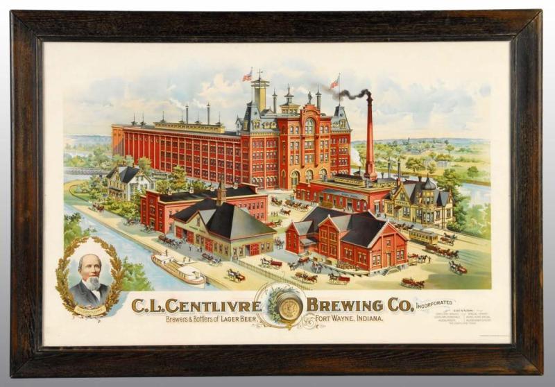 Appraisal: Paper C L Centlivre Brew Co Sign Description Beautiful color