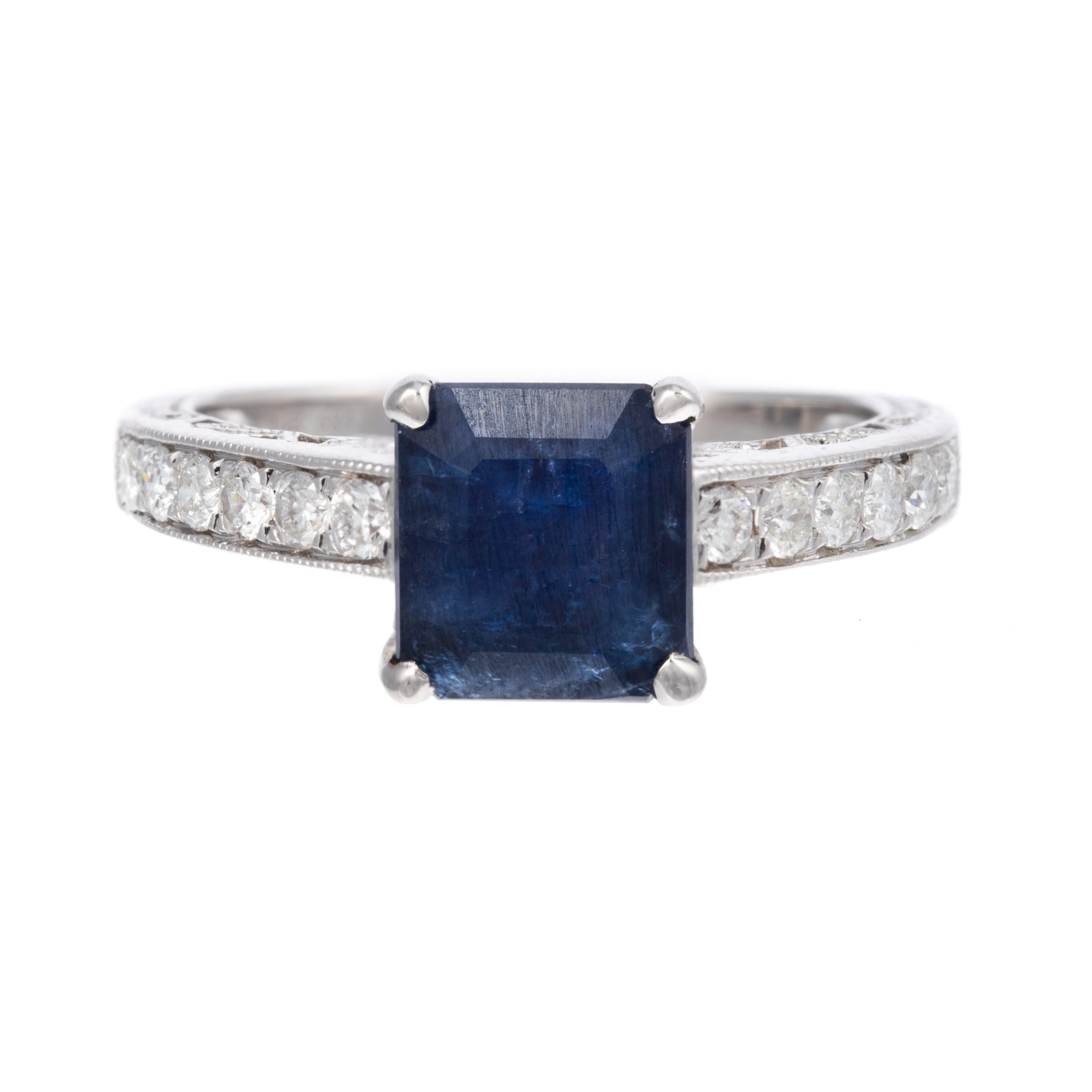 Appraisal: A GIA UNHEATED CT BURMESE SAPPHIRE RING K white gold