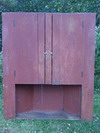 Appraisal: CORNER CUPBOARD - Mid th C country made pine corner