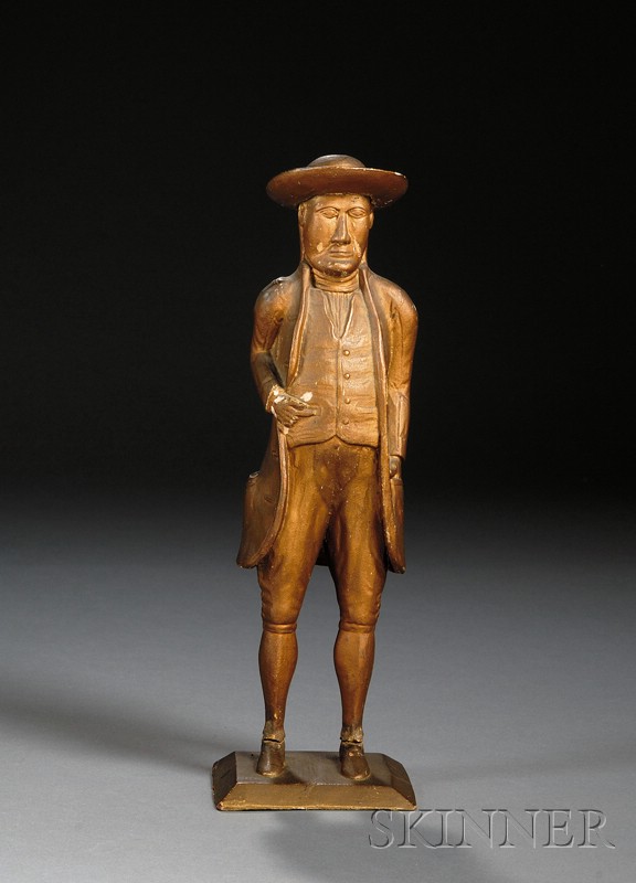 Appraisal: Carved and Painted Walnut Figure of William Penn by the