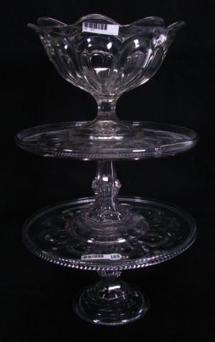 Appraisal: Group of McKee Seneca Loop Early Pattern Glass three items