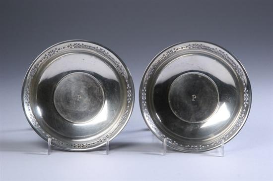 Appraisal: PAIR TIFFANY CO STERLING SILVER BOWLS Circa pattern Plain flaring